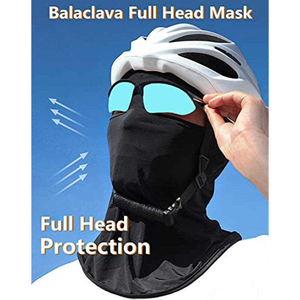 Unisex Ski Face Mask with 2 Holes UV Windproof Breathable Balaclava
