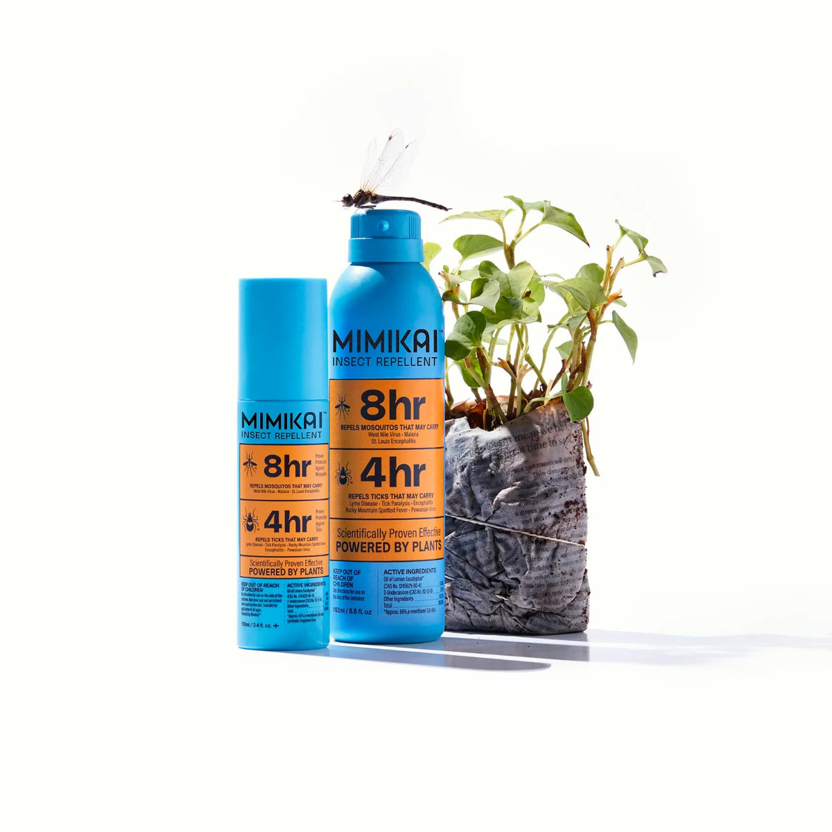 Mosquito & Tick Repellent Spray - DEET-Free, Made in USA, 5.5 oz & 3.4 oz