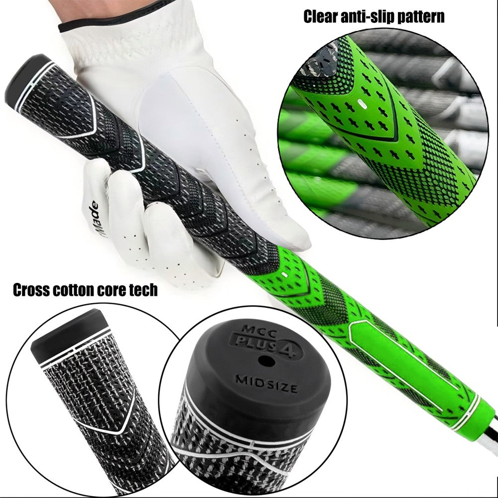 Golf Club Grip 13-Pack Anti-Slip Natural Rubber Customizable Sizes & Colors