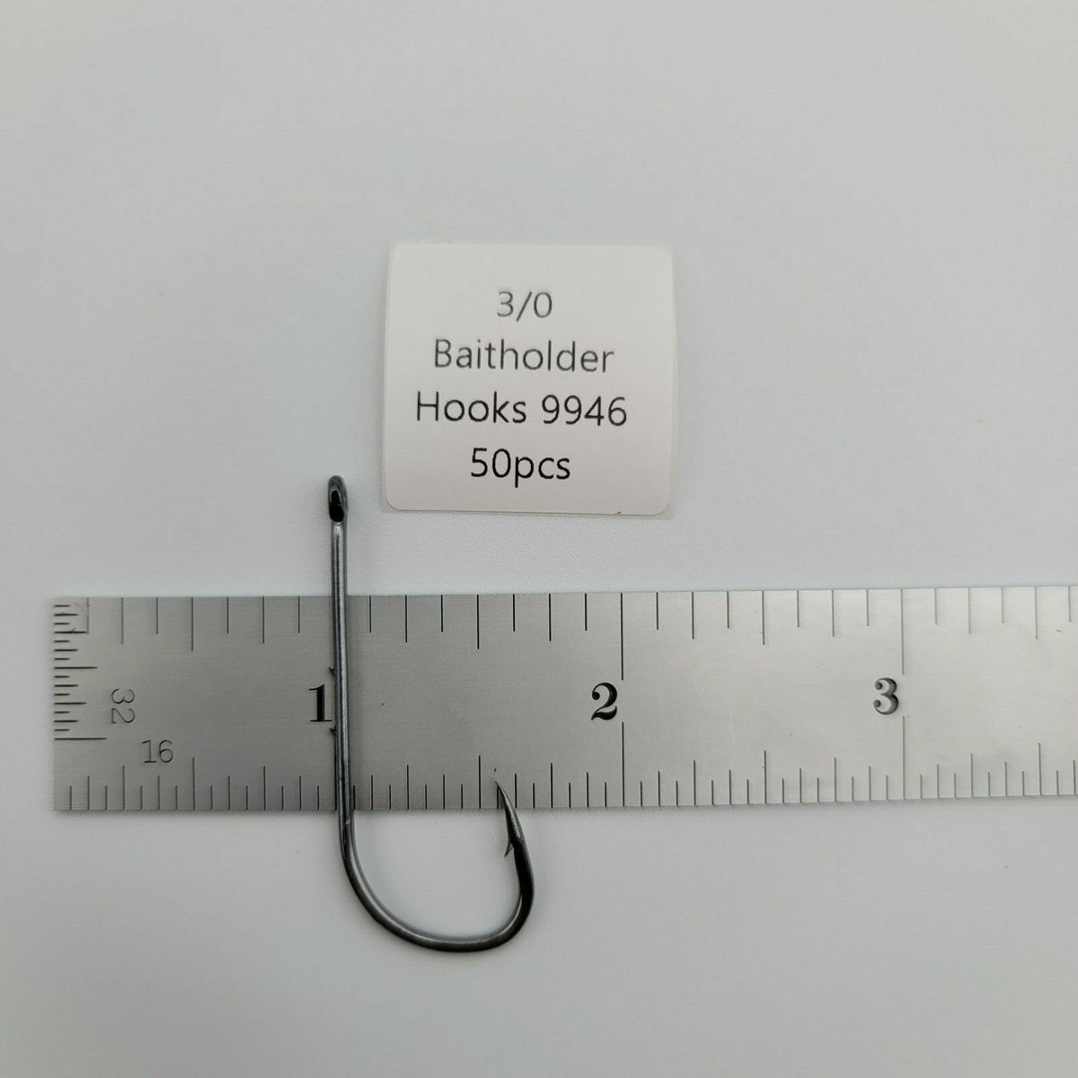 Fishing Hooks Set - Offset Baitholder Hooks in Multiple Sizes, 50 Pack