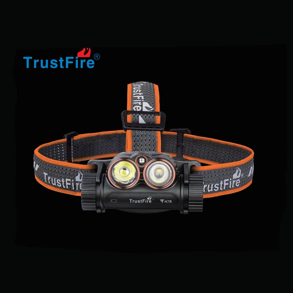 Rechargeable LED Headlamp 2000 Lumens with Red White Light, Outdoor Work Light