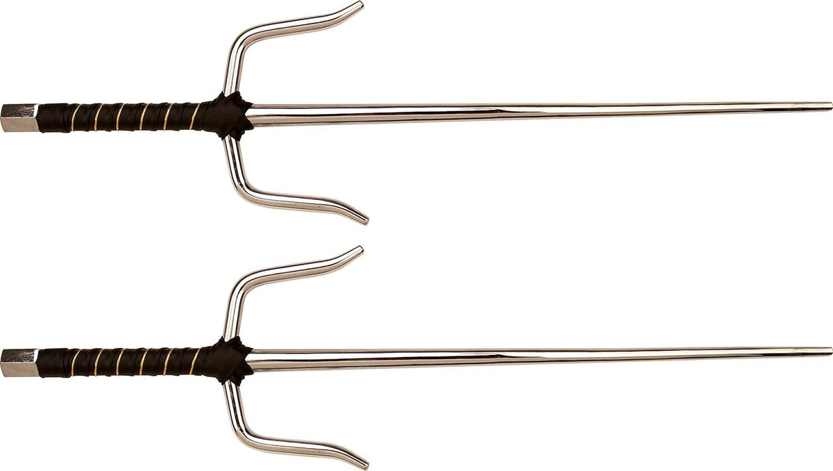 Stainless Steel Martial Arts Training Sais Set - Practice Cosplay Weapons