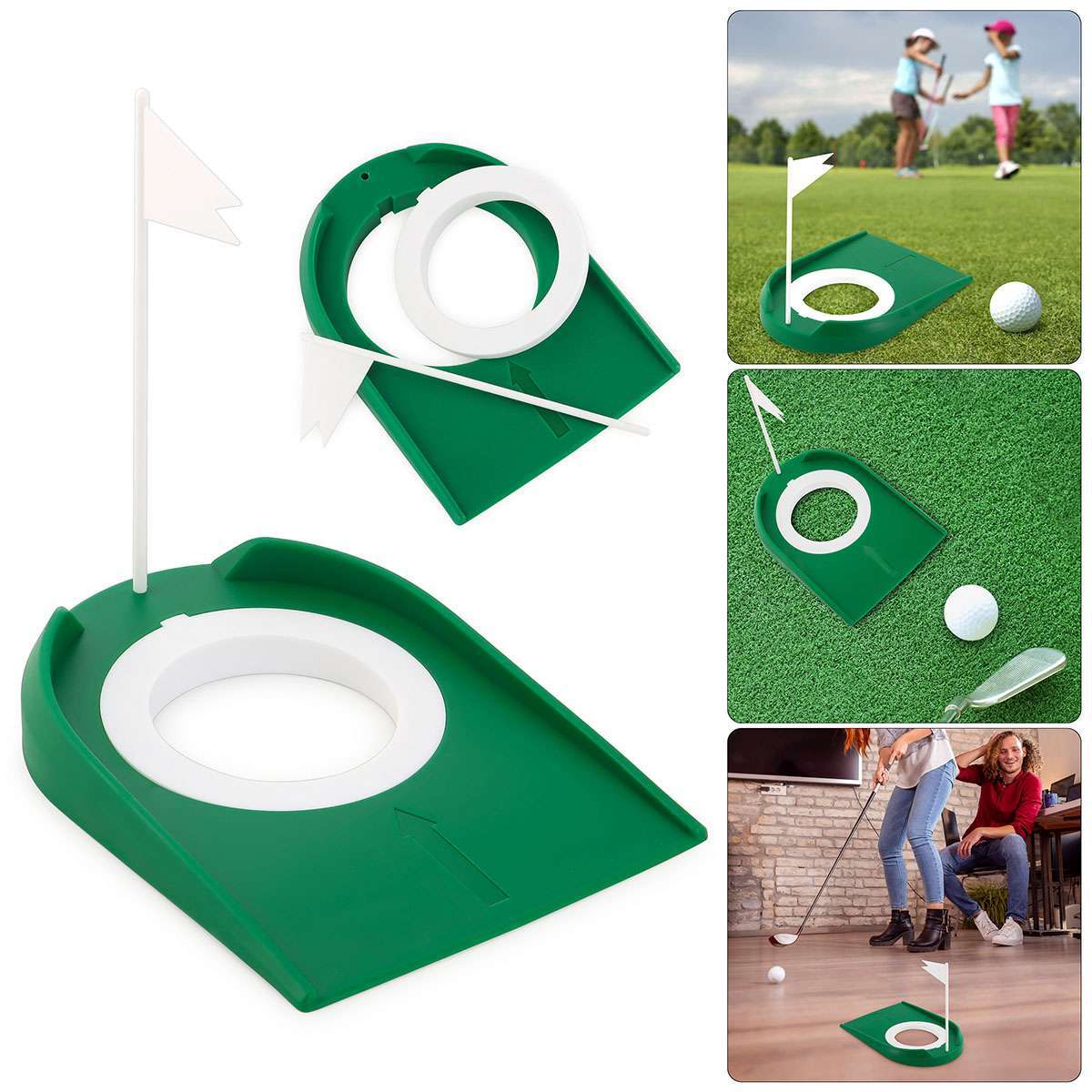 Practice Golf Putting Cup Set - Adjustable Hole & Flag for Indoor & Outdoor Training