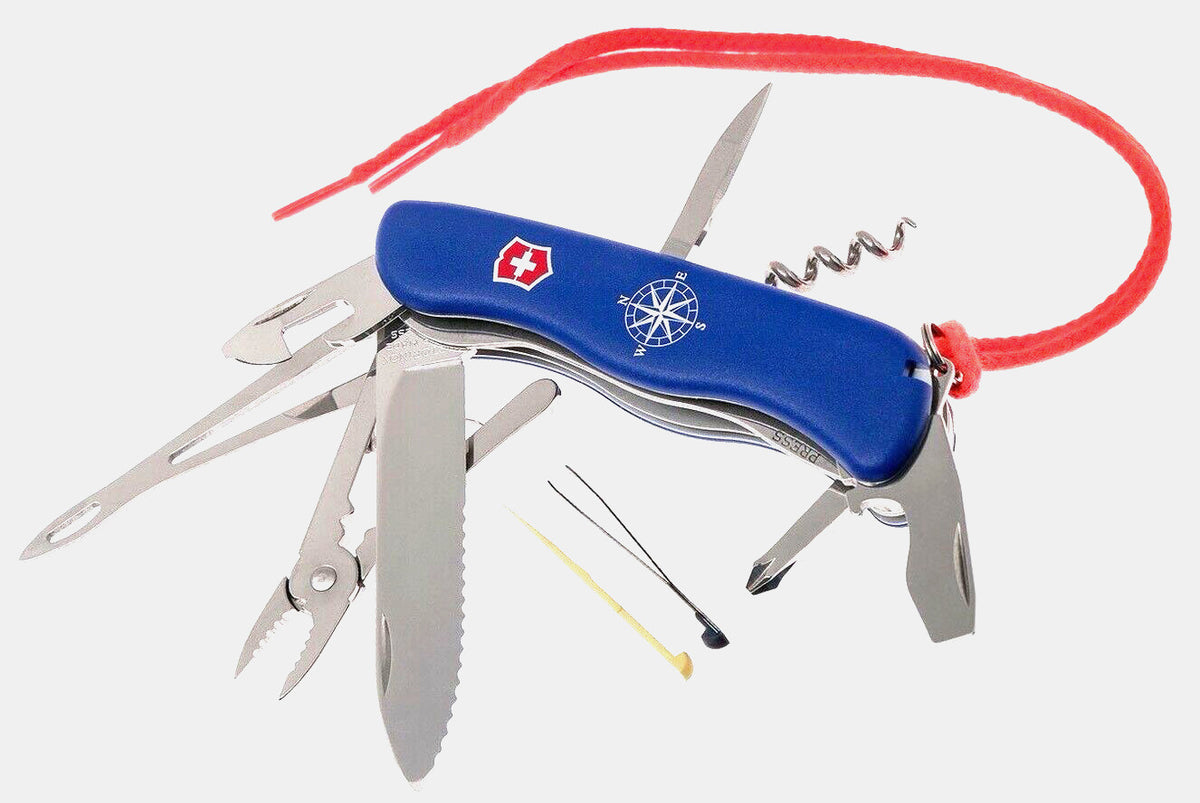 Victorinox Swiss Army Knife Skipper Lockblade Blue 18 Functions Locking Multi-Tool