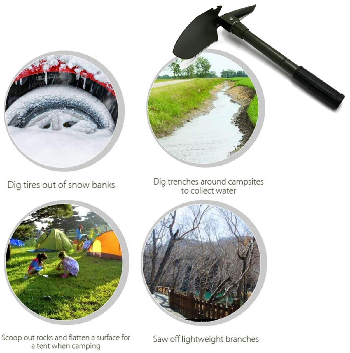 Multi-Function Military Folding Shovel - Survival, Camping & Garden Tool