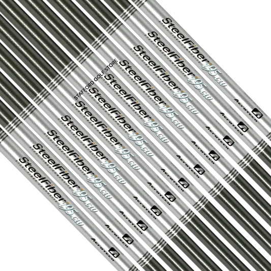 Golf Iron Shafts Set Aerotech SteelFiber i95CW .355 Taper Tip Adjustable Flex