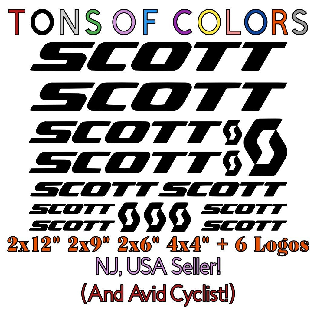 16-Piece Vinyl Decal Set for Bicycles - Die-Cut Bike Stickers in Multiple Colors