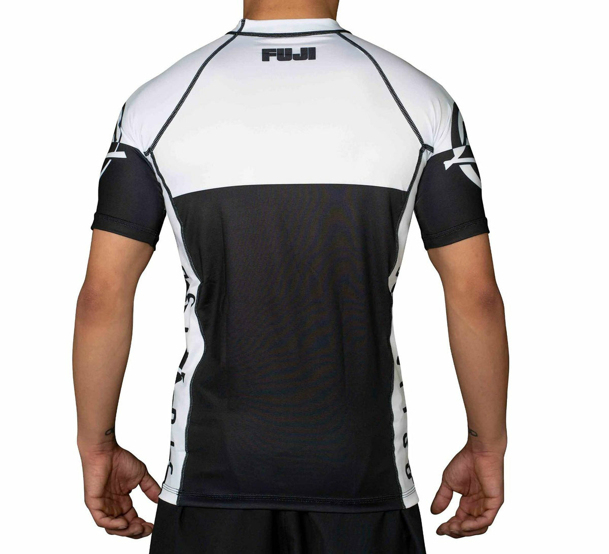 MMA Rashguard Short Sleeve Compression Shirt for BJJ & Jiu Jitsu - White