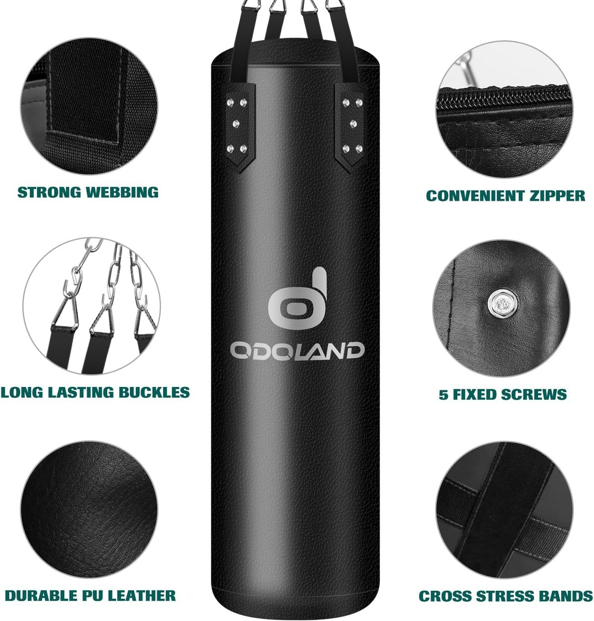 Heavy Boxing Bag Set with 12oz Gloves & Hand Wraps - 4FT Punching Bag for MMA & Training