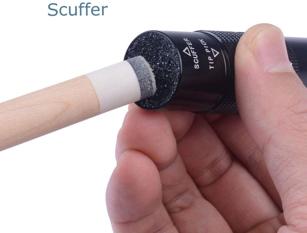 Aluminum 4-in-1 Billiard Cue Tip Repair Kit Scuffer Tapper Joint Protector