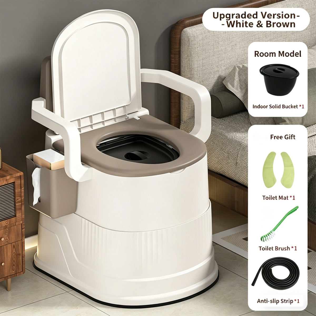Portable Toilet and Privacy Tent Kit for Outdoor Use - Waterproof & UV-Resistant