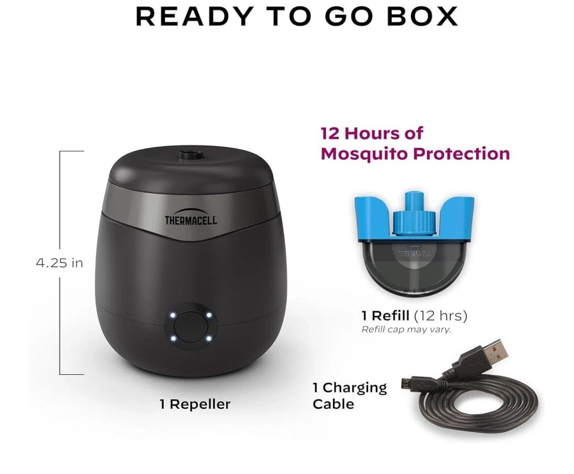 Rechargeable Mosquito Repellent Device with 12-Hour Refills - Outdoor Protection