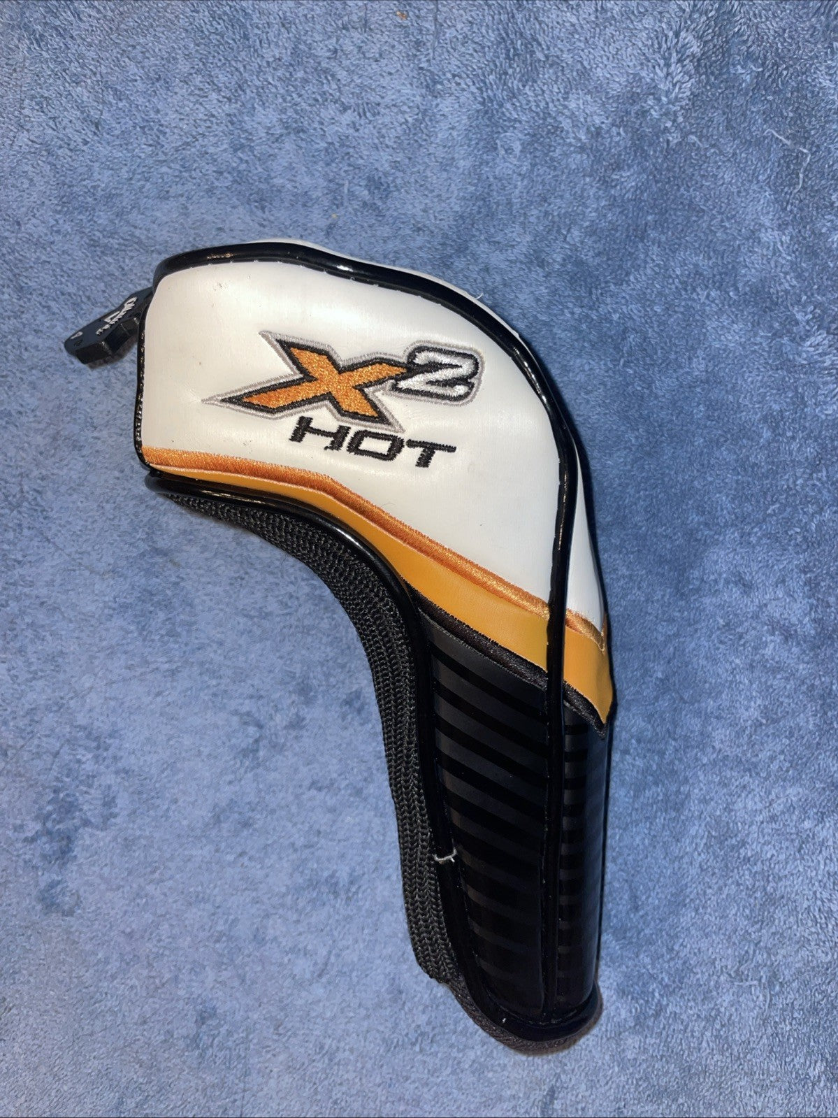 Golf Club Headcover for Fairway Wood - Callaway X2 Hot Hybrid White Orange