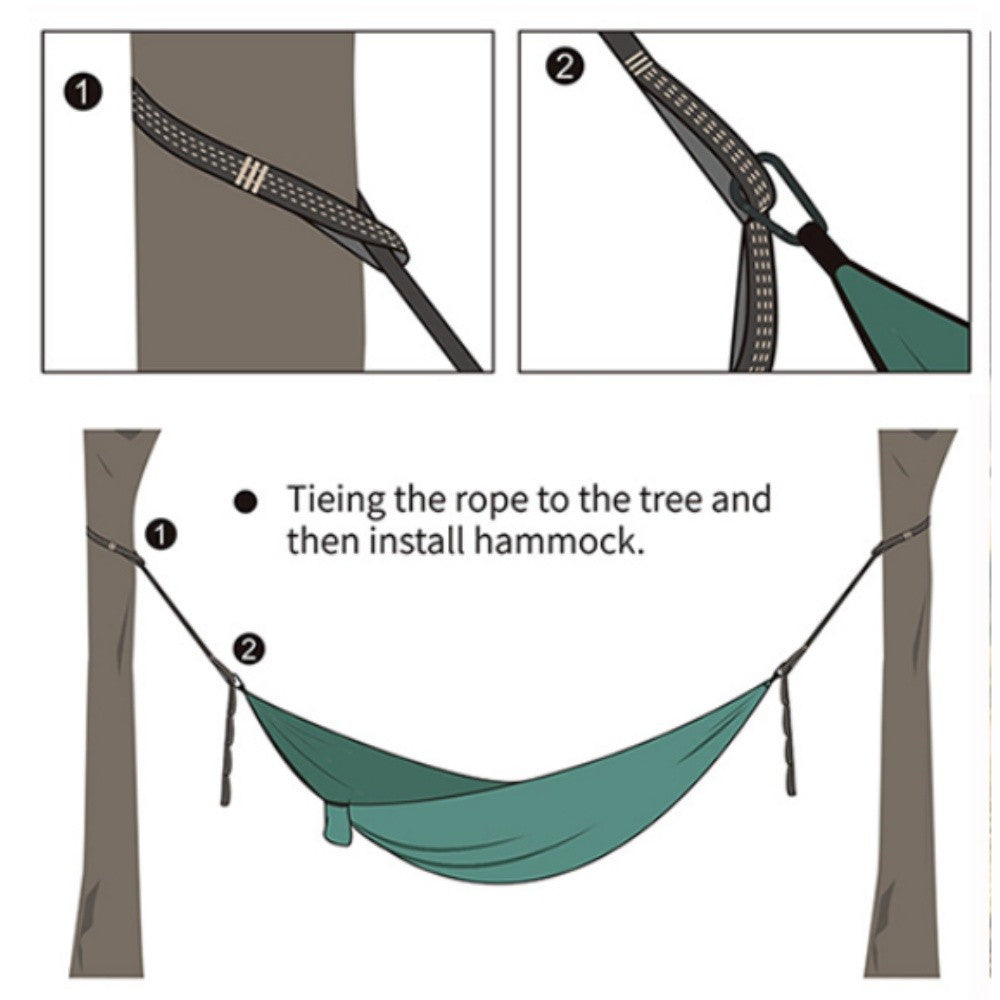10FT Durable Polyester Hammock Tree Straps with Carabiners for Camping & Outdoor