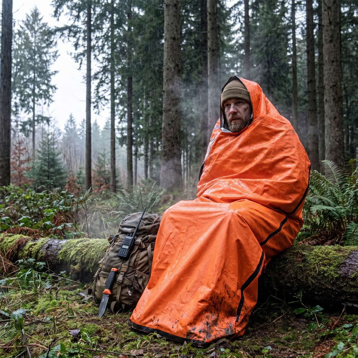 Emergency Thermal Sleeping Bags Waterproof Outdoor Survival Blankets Set