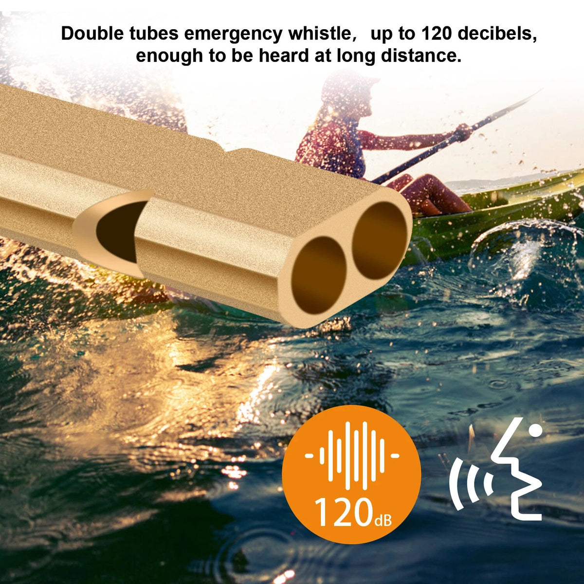 Emergency Survival SOS Whistle Keychain - Loud 120dB Waterproof Outdoor Camping Hiking