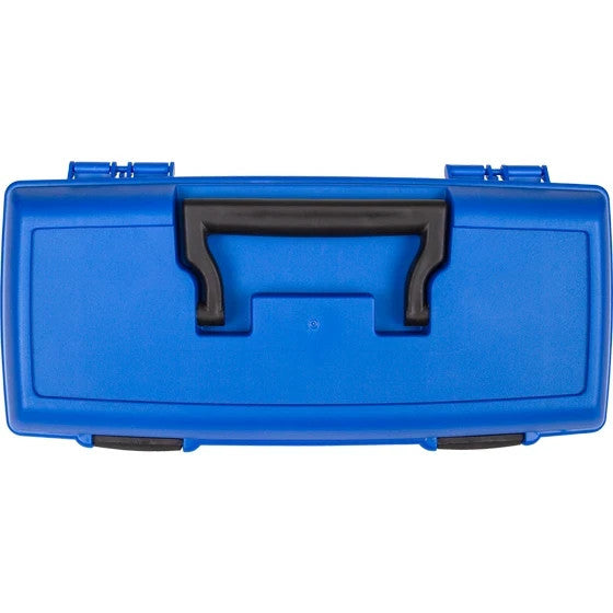 Fishing Tackle Box with Lift-Out Tray - 13 Inch Plastic Storage Organizer, Blue