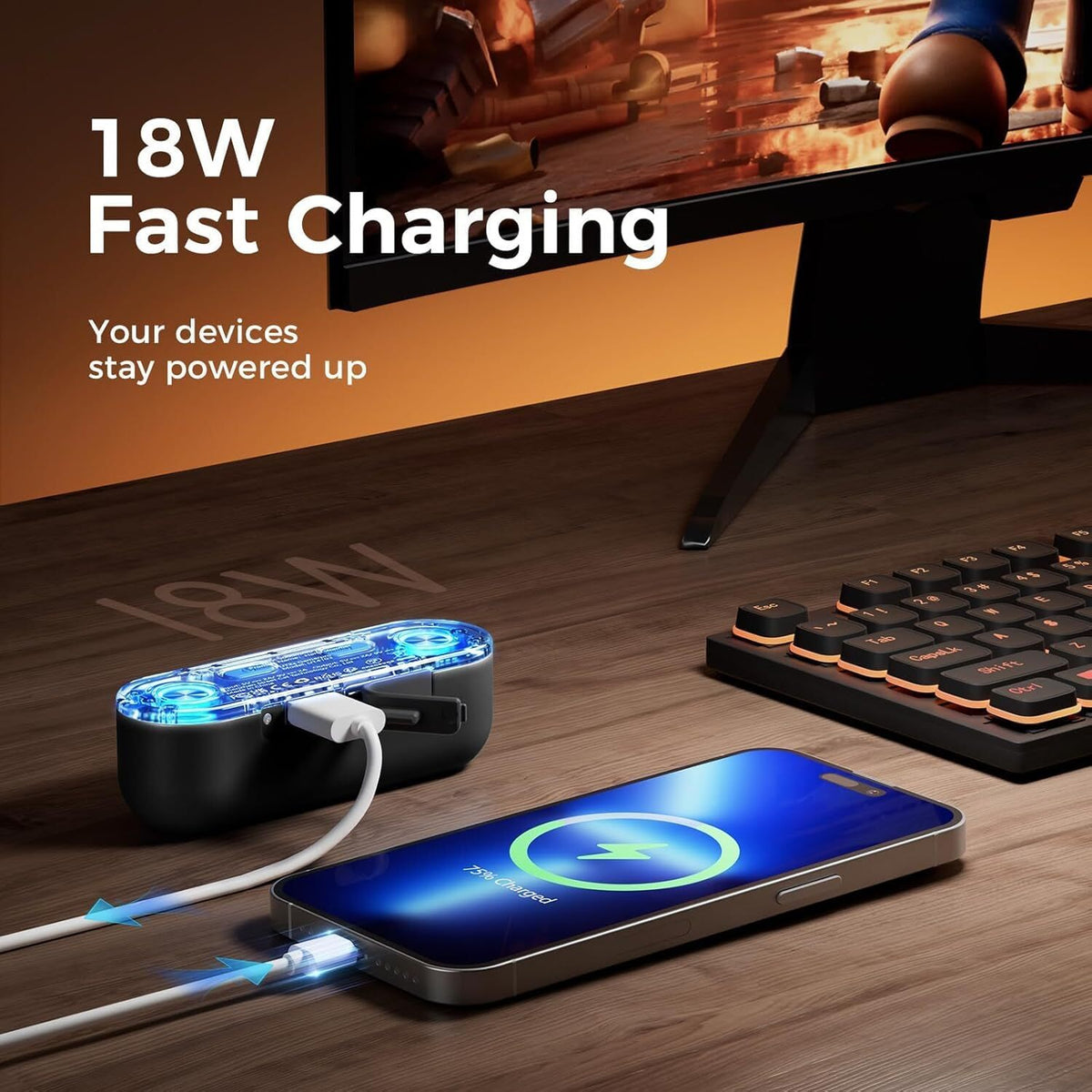 Rechargeable Hand Warmer with Power Bank 10000mAh Portable Electric Heater