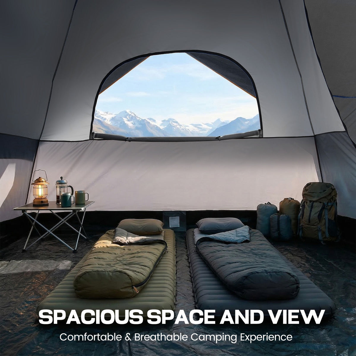 8 Person Family Camping Tent Waterproof Quick Setup Double Layer Shelter