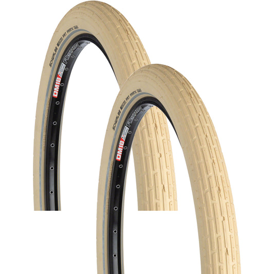 2 Pack Mountain Bike Tires 26 x 2.35 Clincher Wire Bead Off-Road Tire