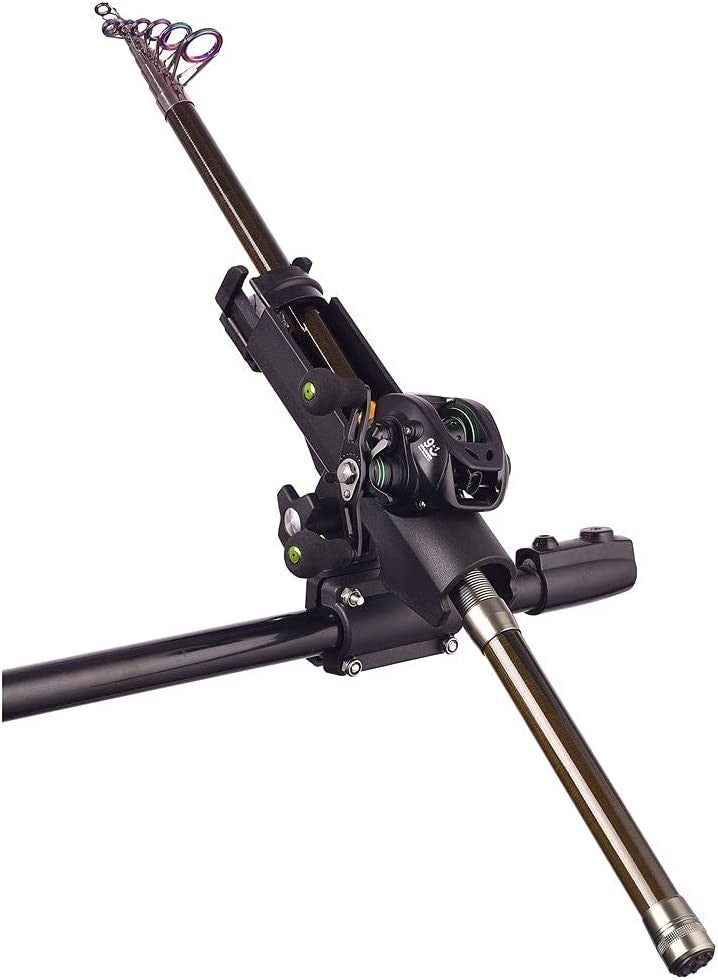 2 Pack Adjustable Boat Fishing Rod Holders for Kayak & Marine Rail Mounts