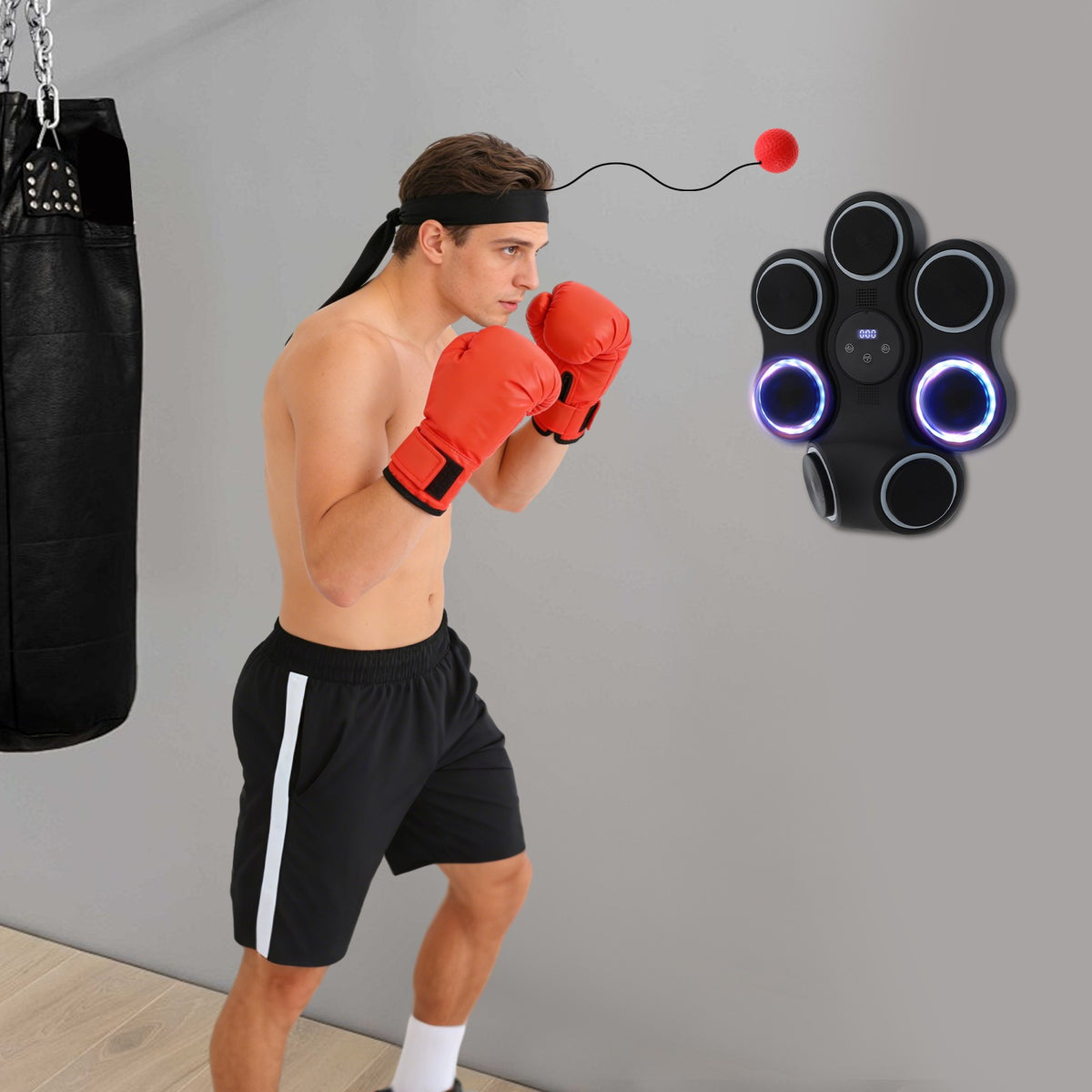 Interactive Boxing Trainer Wall Mount with 7 Targets & Bluetooth