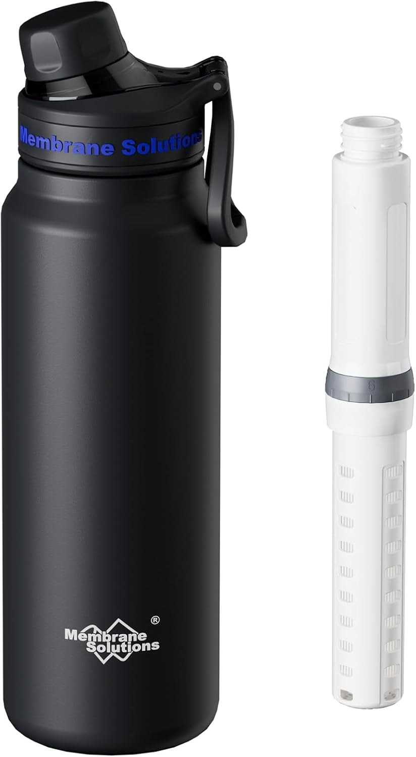 32oz Stainless Steel Water Bottle with 6-Stage Filtration System