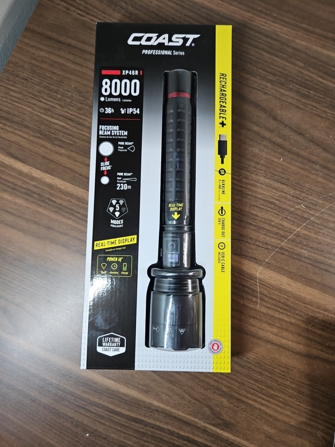 Coast 8000 Lumens Rechargeable LED Flashlight XP46R
