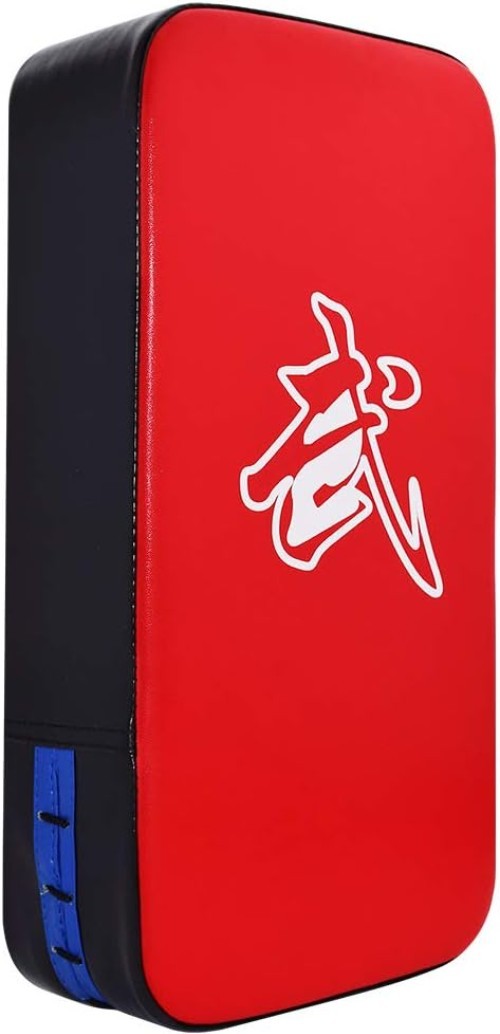 Martial Arts Kick Shield for Muay Thai MMA Karate Kickboxing Training - Curved Leather Pad
