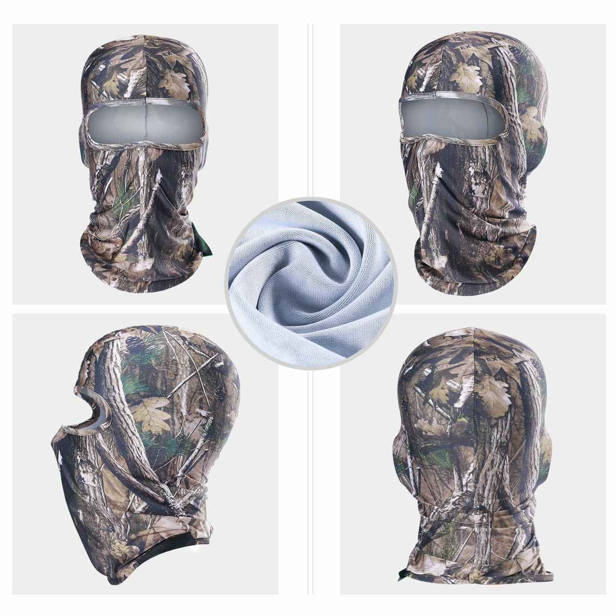 Camo Face Mask Balaclava Ski Mask UV Protector Cooling Head Cover for Men Women