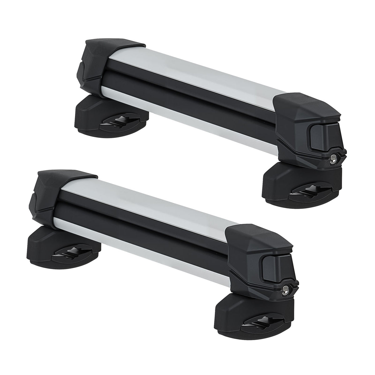Ski & Snowboard Roof Rack for 4 Skis or 2 Snowboards - Durable Aluminum