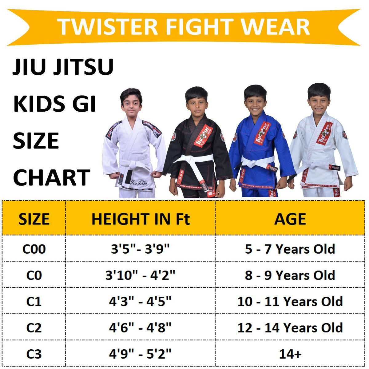 Kids Jiu Jitsu Gi Ultra Light Youth Martial Arts Uniform with Free Bag & Belt