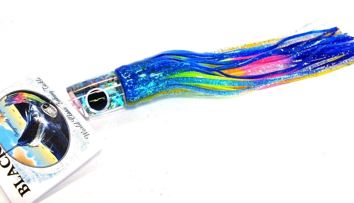 Big Game Trolling Lure with Paua Shell Head - Medium-Heavy Offshore Fishing Bait