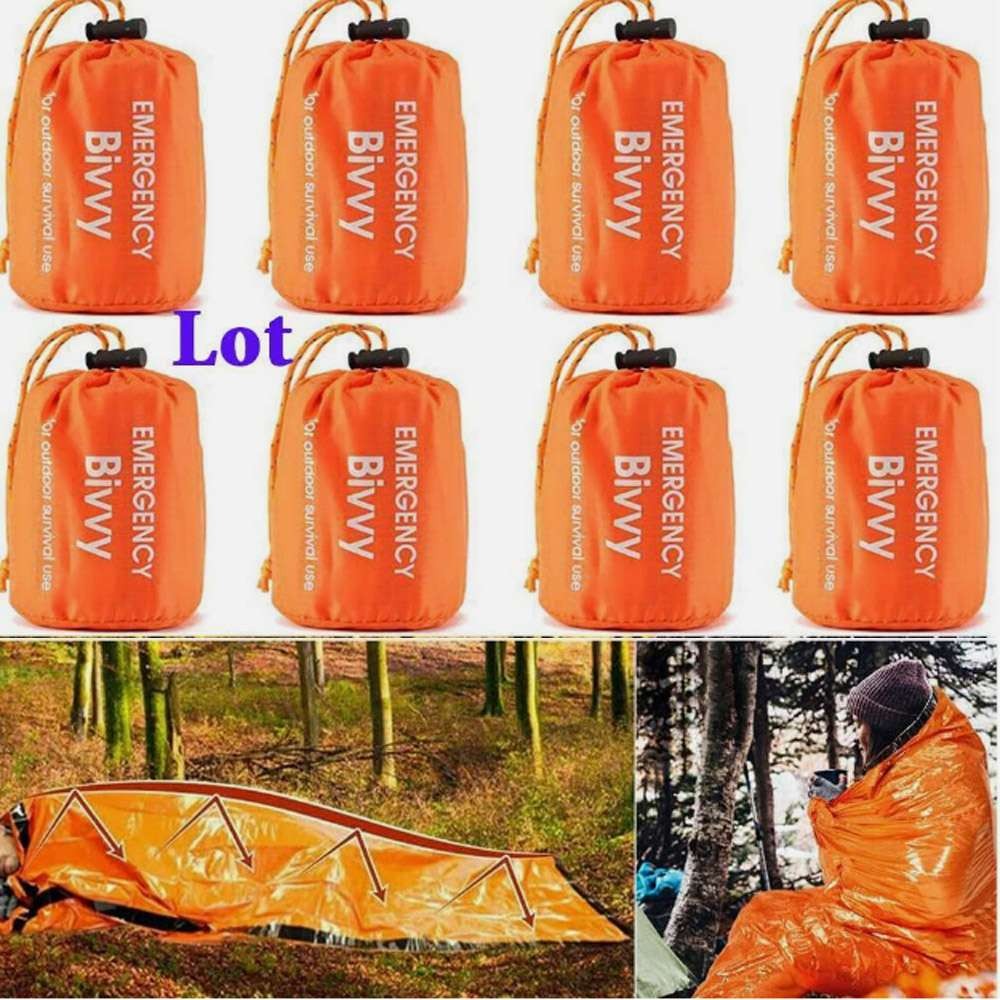 Emergency Thermal Sleeping Bags Waterproof Outdoor Survival Blankets Set