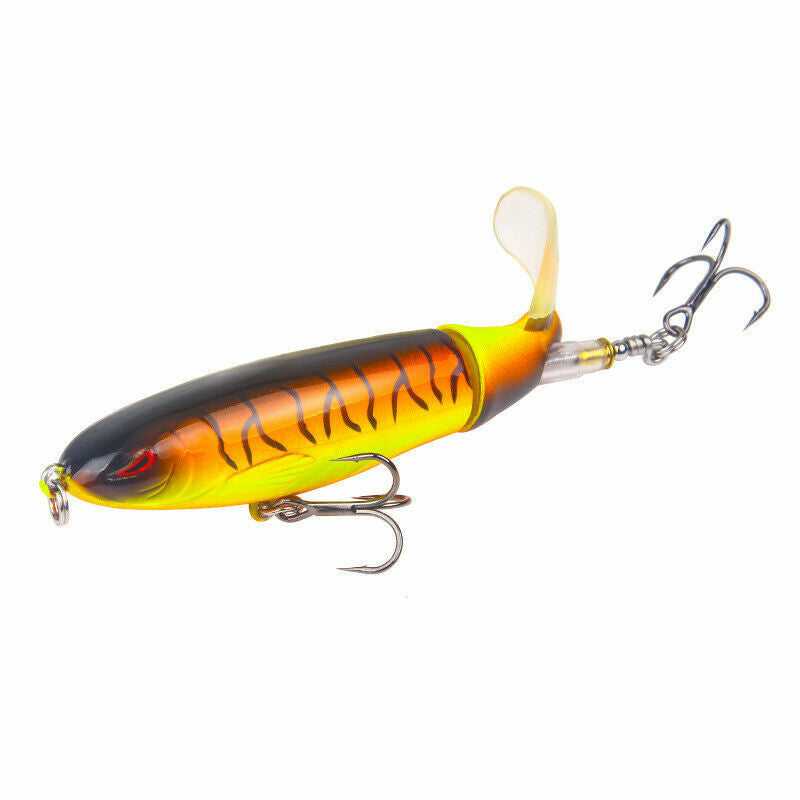 Topwater Fishing Lures Set with Rotating Tails for Bass and Saltwater