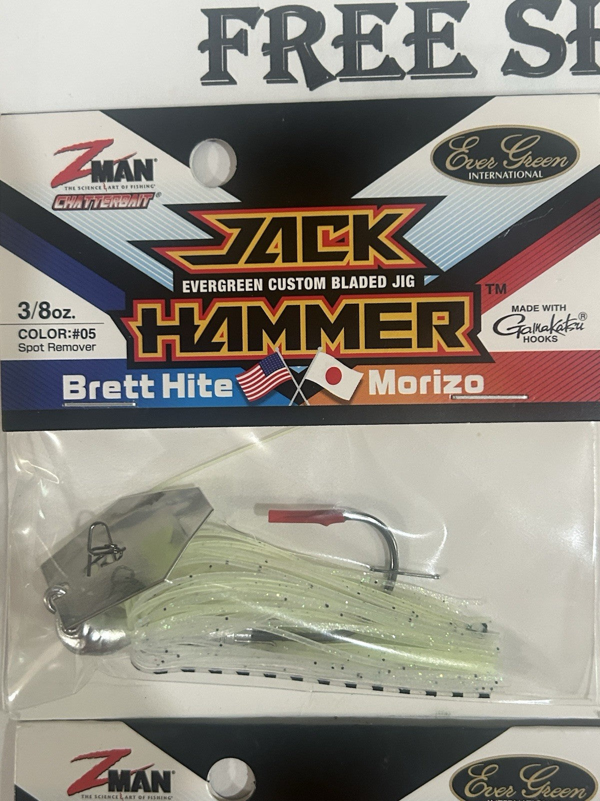 Fishing Chatterbait Set - 4 Different 3/8 Oz Jack Hammer Lures