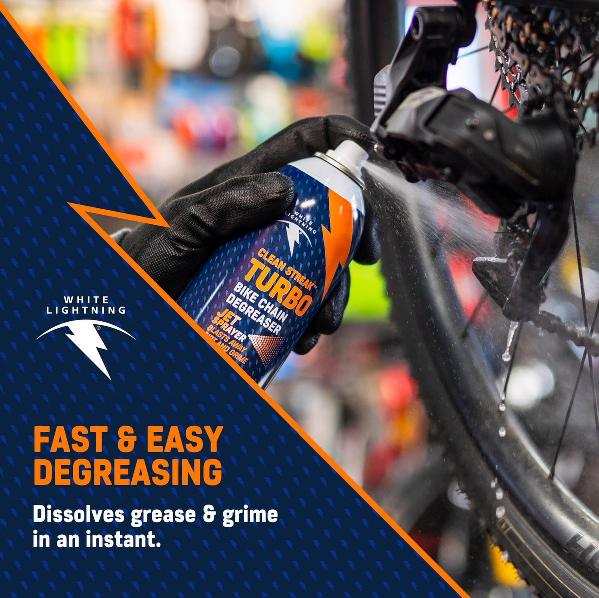 Bike Chain Degreaser Spray - Eco-Friendly 18 fl oz Fast Cleaning