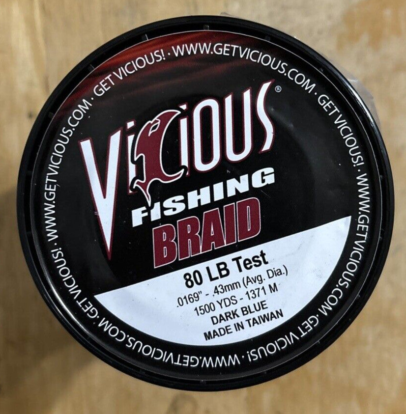 Fishing Braid Line 80LB Test 1500YDS Dark Blue High-Strength Line