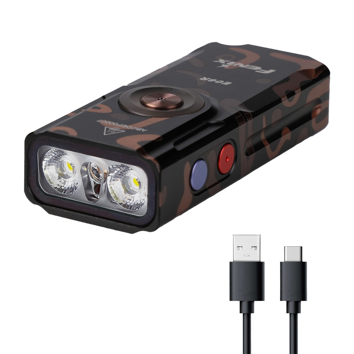 USB-C Rechargeable Flashlight with UV Light and Red Laser - 700 Lumens