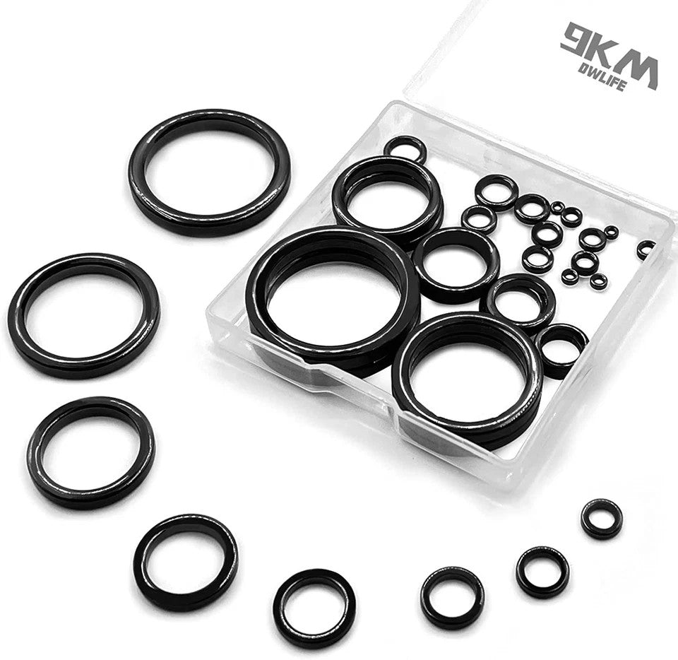 Fishing Rod Repair Kit with Ceramic Guide Rings - 14 Sizes Replacement Set