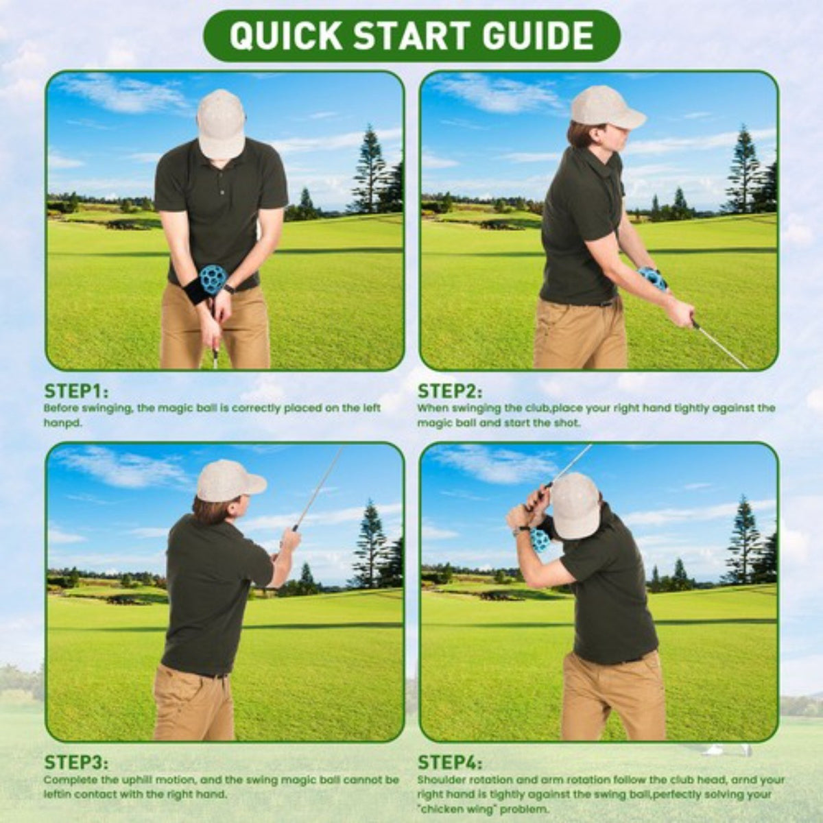 Golf Swing Trainer Ball Posture Corrector Wrist Trainer for Beginners