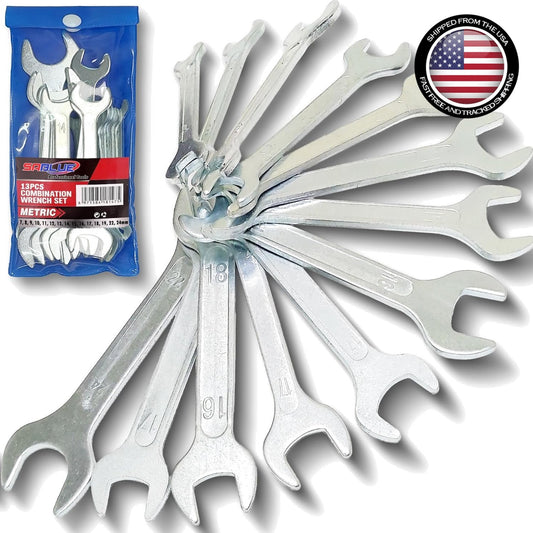 8mm-24mm Cone Wrench Set - Double Ended Bicycle Tool Kit (10 Pieces)