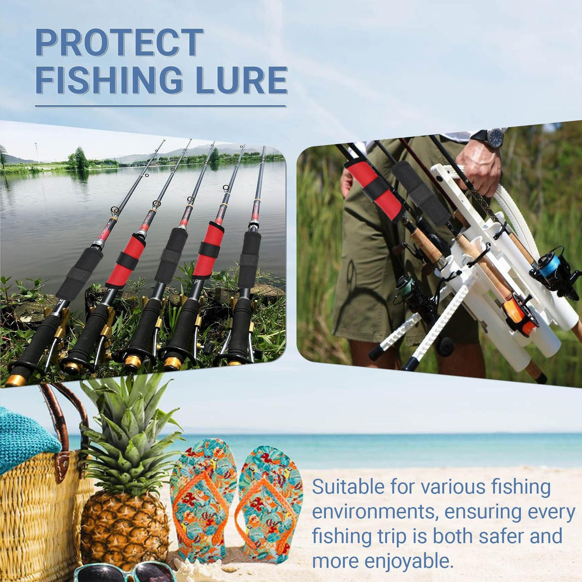 Fishing Lure Wraps 10 Pcs Hook & Lure Protectors for Safe Storage