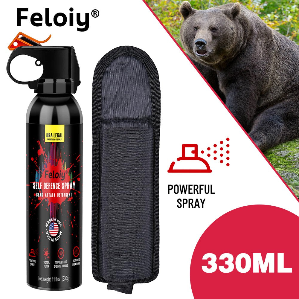 Self Defense Bear Spray with Holster 11oz - Animal Attack Deterrent, Legal & Environmentally Safe