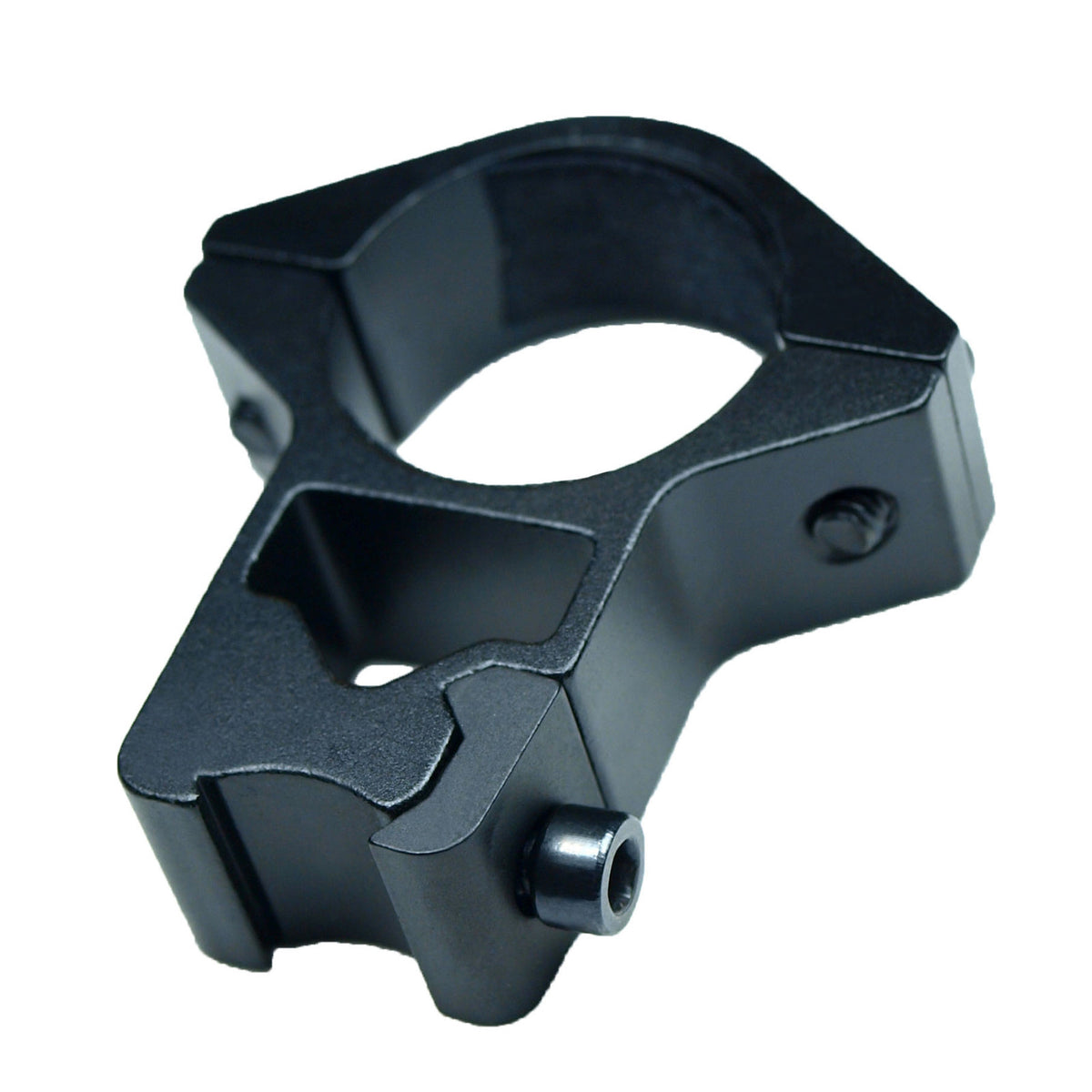 High Profile Dovetail Scope Ring Mounts - Aluminum, 1 Inch Diameter, Black