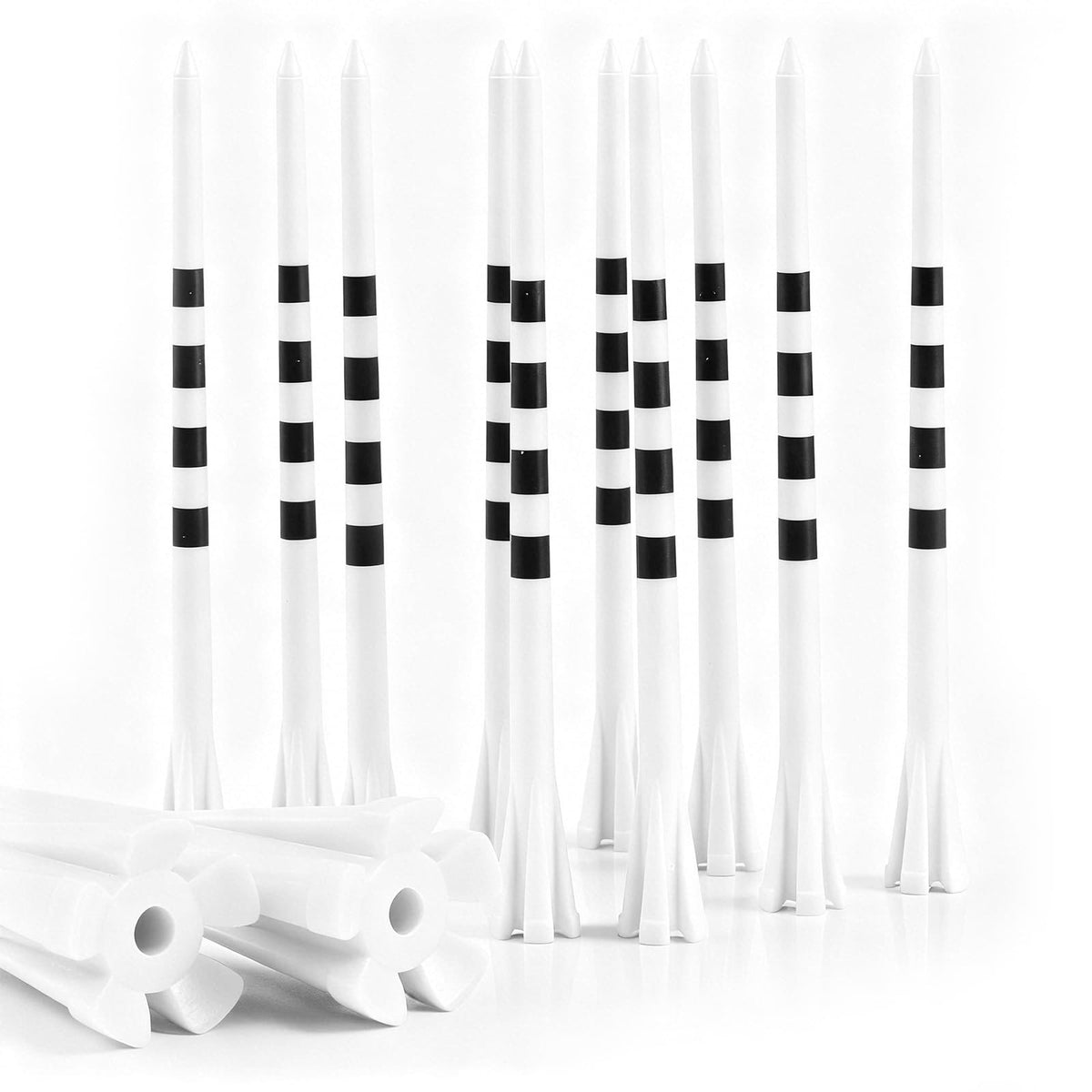 Unbreakable Plastic Golf Tees 4 or 5 Inch Pack of 30 with Bright Colors