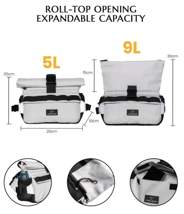 Waterproof Handlebar Bag for Bikes - Compact 2-in-1 Cycling Accessory