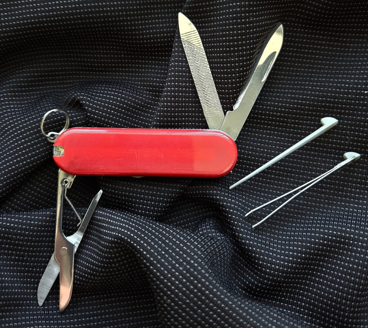 Swiss Style Keychain Pocket Knife with 5 Tools, Compact and Lightweight