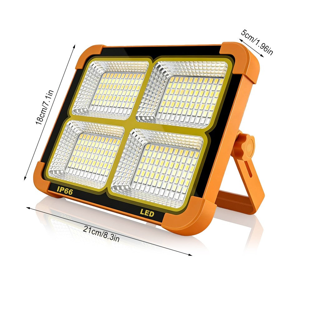 Rechargeable LED Camping Flood Light with Solar & USB Power Bank