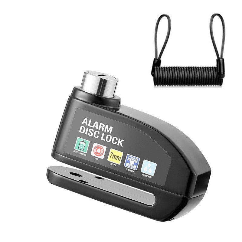 Motorcycle Anti-Theft Disc Lock with Alarm Waterproof 6mm Lock Pin